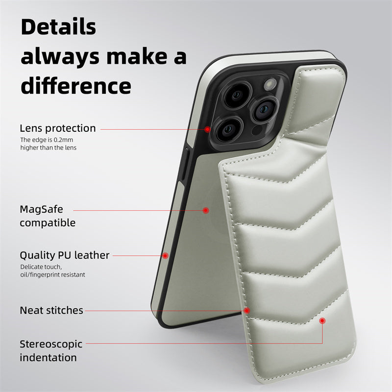 Premium MagSafe Leather iPhone Case – Magnetic Wireless Charging, Card Holder Wallet, Shockproof Protection, Sleek Design for iPhone Models