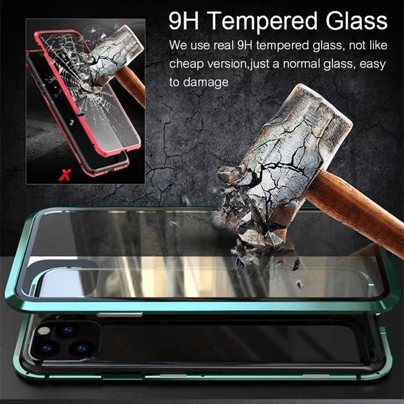 Premium Apple iPhone Case Compatible Camera Lens & Screen Protector Ultra Thin Shockproof Magnetic Full All Around Protection