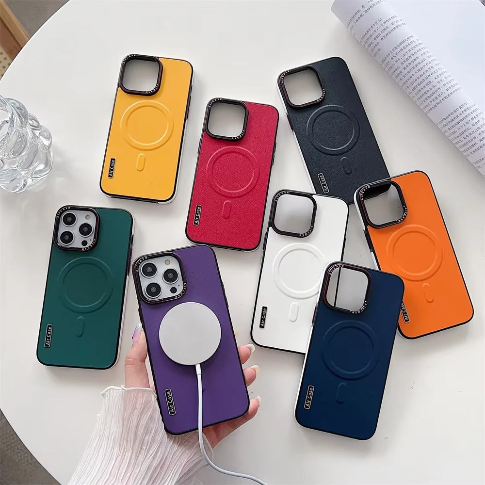 Luxury Apple iPhone Case Camera Lens & Screen Protection, Ultra Thin Shockproof Magnetic Full All Around Protection Cover