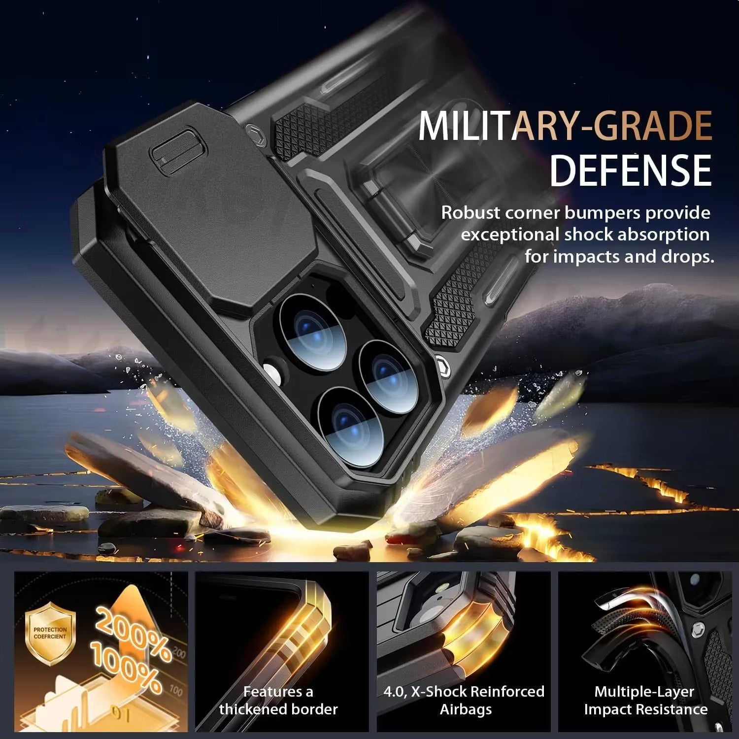 Premium Apple iPhone Case, Camera Protection, Screen Protection, Ultra Thin, Shockproof, Magnetic, Full All Around Protection