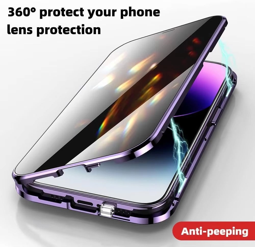Premium Apple iPhone Case MagSafe Compatible, Camera Lens & Screen Protection, Magnetic Full All Around Protection Cover