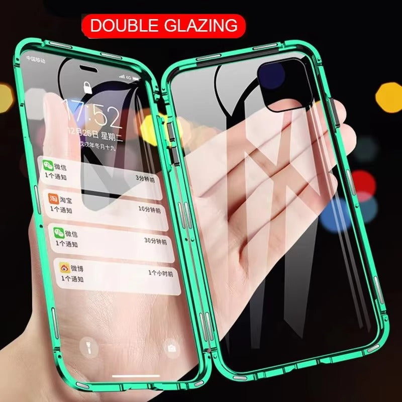 Premium Apple iPhone Case Compatible Camera Lens & Screen Protector Ultra Thin Shockproof Magnetic Full All Around Protection