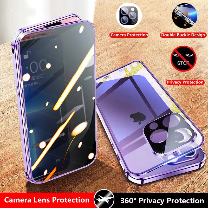 Premium Apple iPhone Case MagSafe Compatible, Camera Lens & Screen Protection, Magnetic Full All Around Protection Cover