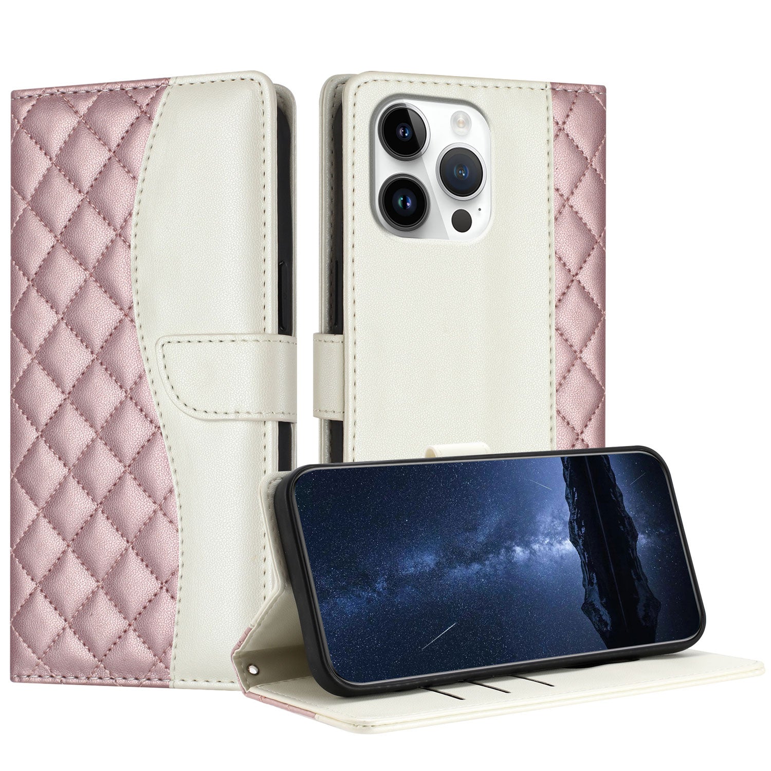 Luxury Quakeproof Flip Leather Wallet iPhone Case Premium  Protection, Card Slot, Magnetic Closure, Stylish Design for iPhone