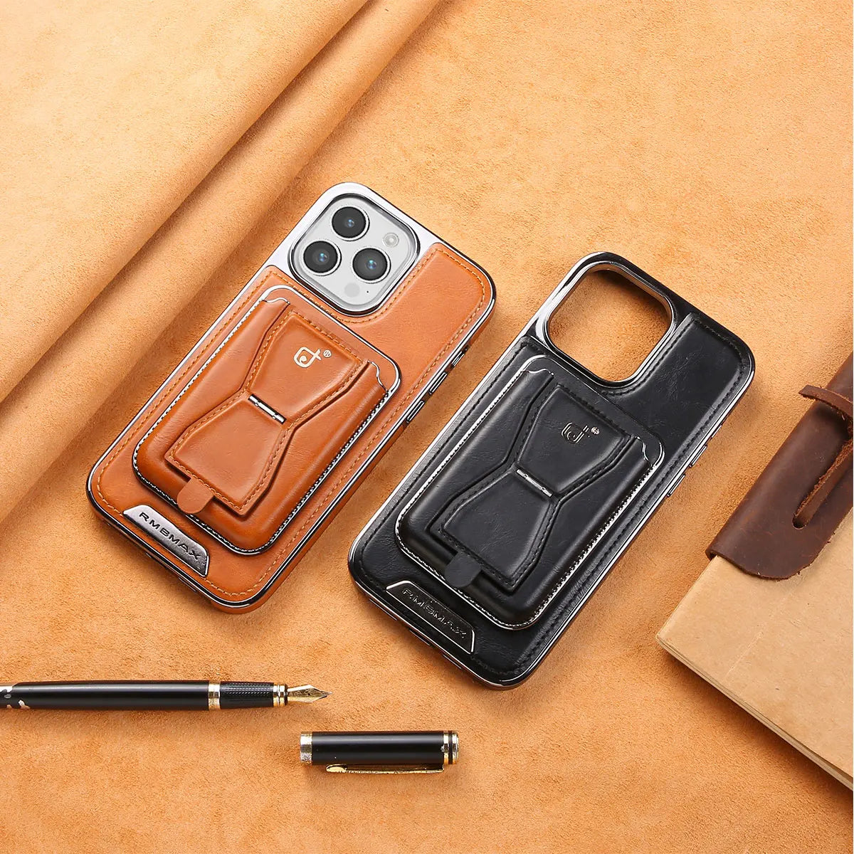 Luxury Leather Wallet Stand iPhone Case – Card Holder, Premium Protection, Durable Flip Cover, and Stylish Design for iPhone Models