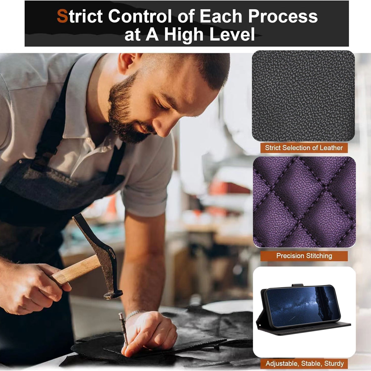 Luxury Quakeproof Flip Leather Wallet iPhone Case Premium  Protection, Card Slot, Magnetic Closure, Stylish Design for iPhone