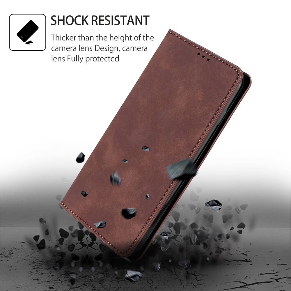 Luxury Magnetic Leather Flip iPhone Case – Premium Wallet Cover with Card Slots, and Magnetic Closure for iPhone Models
