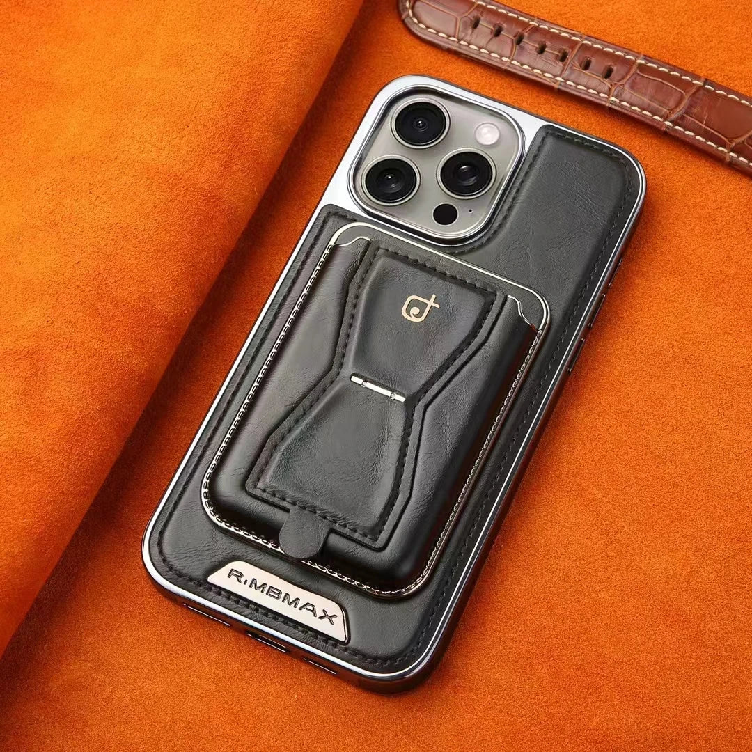 Luxury Leather Wallet Stand iPhone Case – Card Holder, Premium Protection, Durable Flip Cover, and Stylish Design for iPhone Models