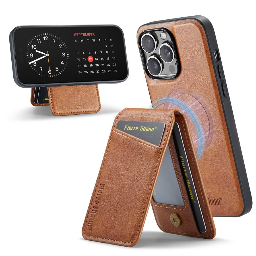 Luxury 2-in-1 Detachable Wallet iPhone Case – Magnetic Card Holder, MagSafe Compatible, Shockproof Protection, Premium Leather Cover for iPhone Models