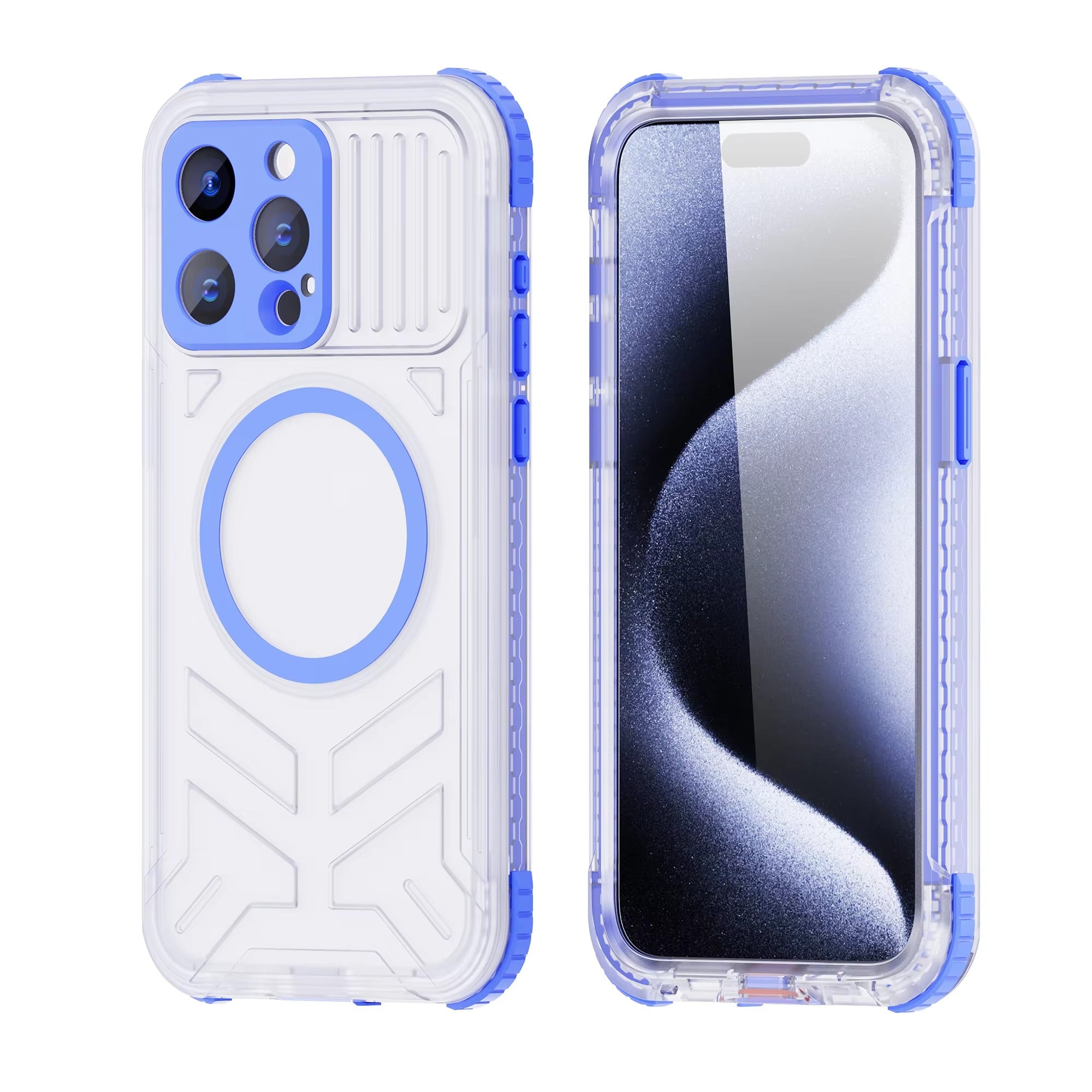 Luxury Apple iPhone Case MagSafe Compatible, Camera Lens & Screen Protection, Ultra Thin Shockproof Magnetic Full All Around Protection Cover with IP68 Waterproof Matte Finish