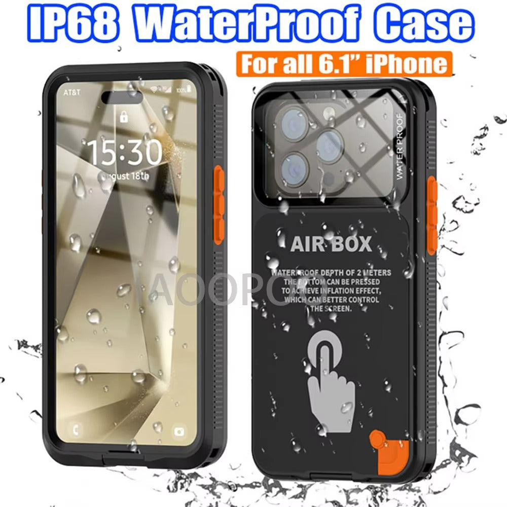 Premium Apple iPhone Case MagSafe Compatible, Camera Lens & Screen Protection, Cover with IP68 Waterproof TPU Armor