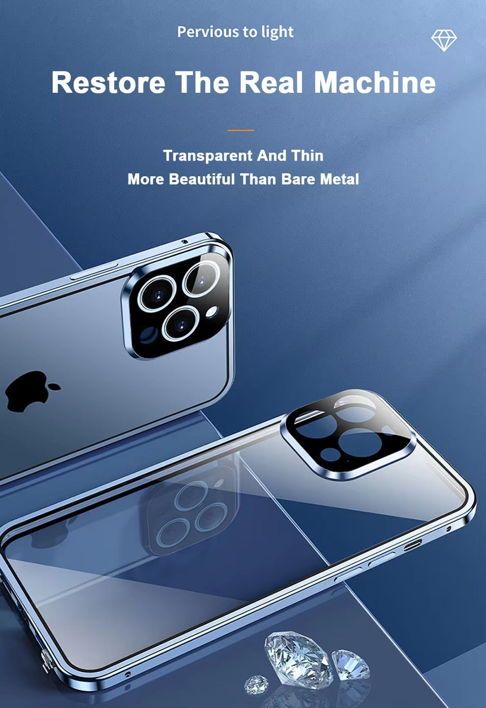Luxury Apple iPhone Case MagSafe Compatible, Camera Lens & Screen Protection,  Cover with Double-Sided Glass Design
