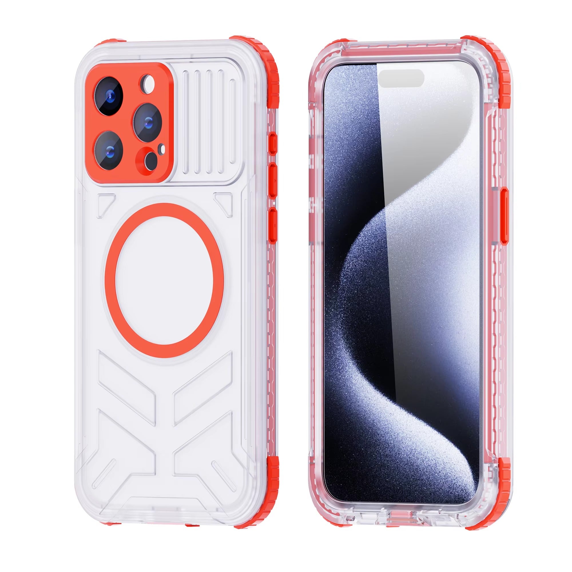 Luxury Apple iPhone Case MagSafe Compatible, Camera Lens & Screen Protection, Ultra Thin Shockproof Magnetic Full All Around Protection Cover with IP68 Waterproof Matte Finish