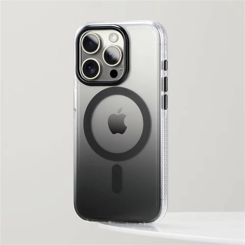 High Quality Apple iPhone Case MagSafe Compatible, Camera Lens & Screen Protection, Ultra Thin Shockproof Magnetic Full All Around Protection Cover with Gradient Bumper & Clear Shell