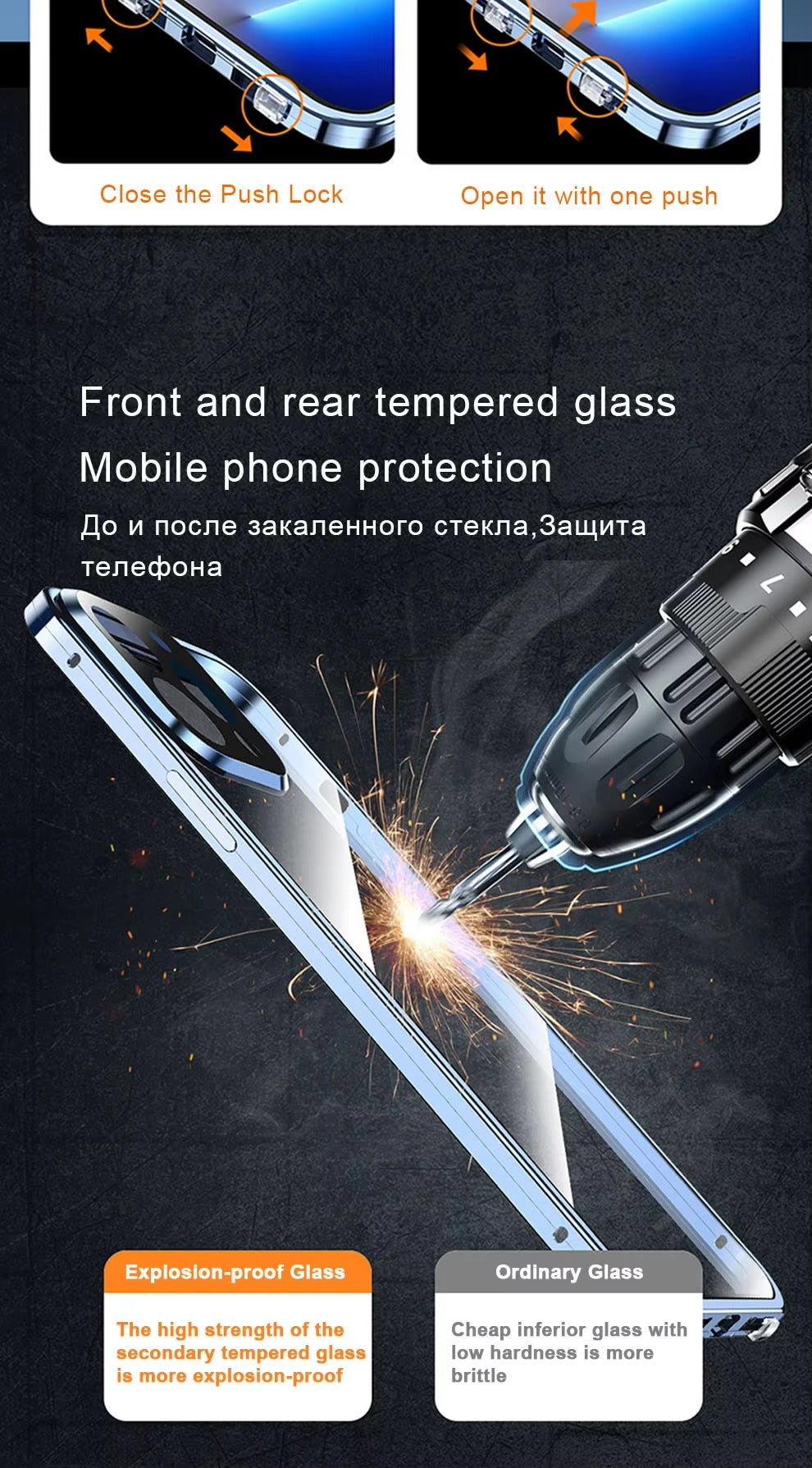 Luxury Apple iPhone Case MagSafe Compatible, Camera Lens & Screen Protection,  Cover with Double-Sided Glass Design