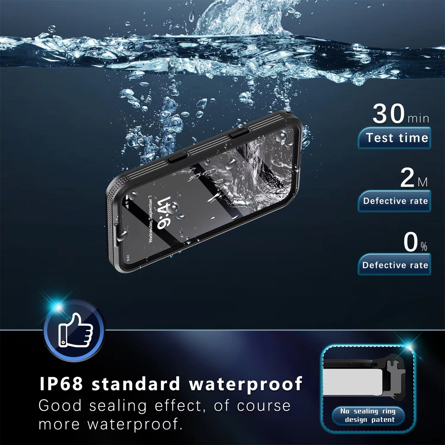Premium Apple iPhone Case MagSafe Compatible, Camera Lens & Screen Protection, Ultra Thin Shockproof Magnetic Full All Around Protection Cover with IP68 Waterproof Charging Design