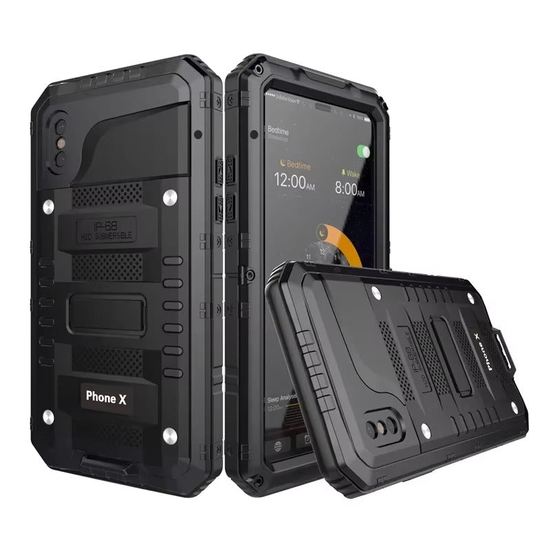 Robust Apple iPhone Case MagSafe Compatible, Camera Lens & Screen Protection, Cover with IP68 Heavy Duty Metal Armor
