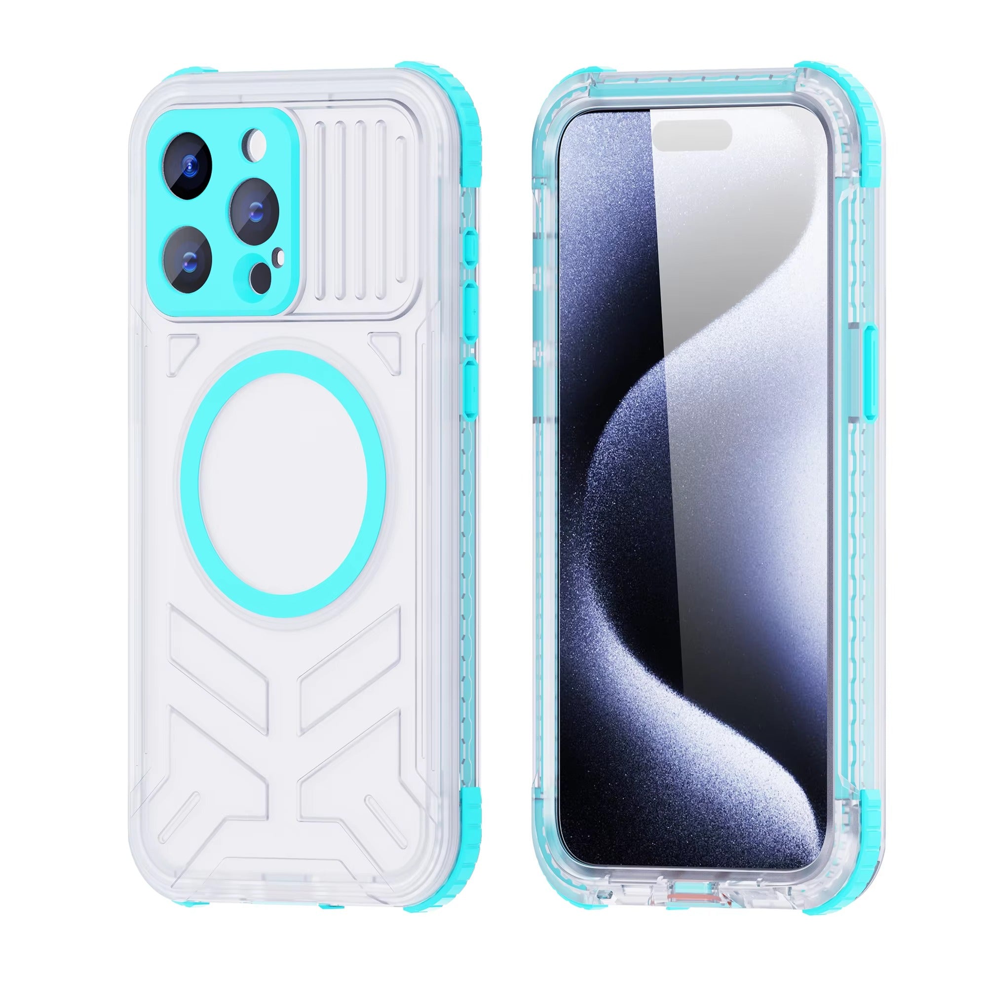 Luxury Apple iPhone Case MagSafe Compatible, Camera Lens & Screen Protection, Ultra Thin Shockproof Magnetic Full All Around Protection Cover with IP68 Waterproof Matte Finish