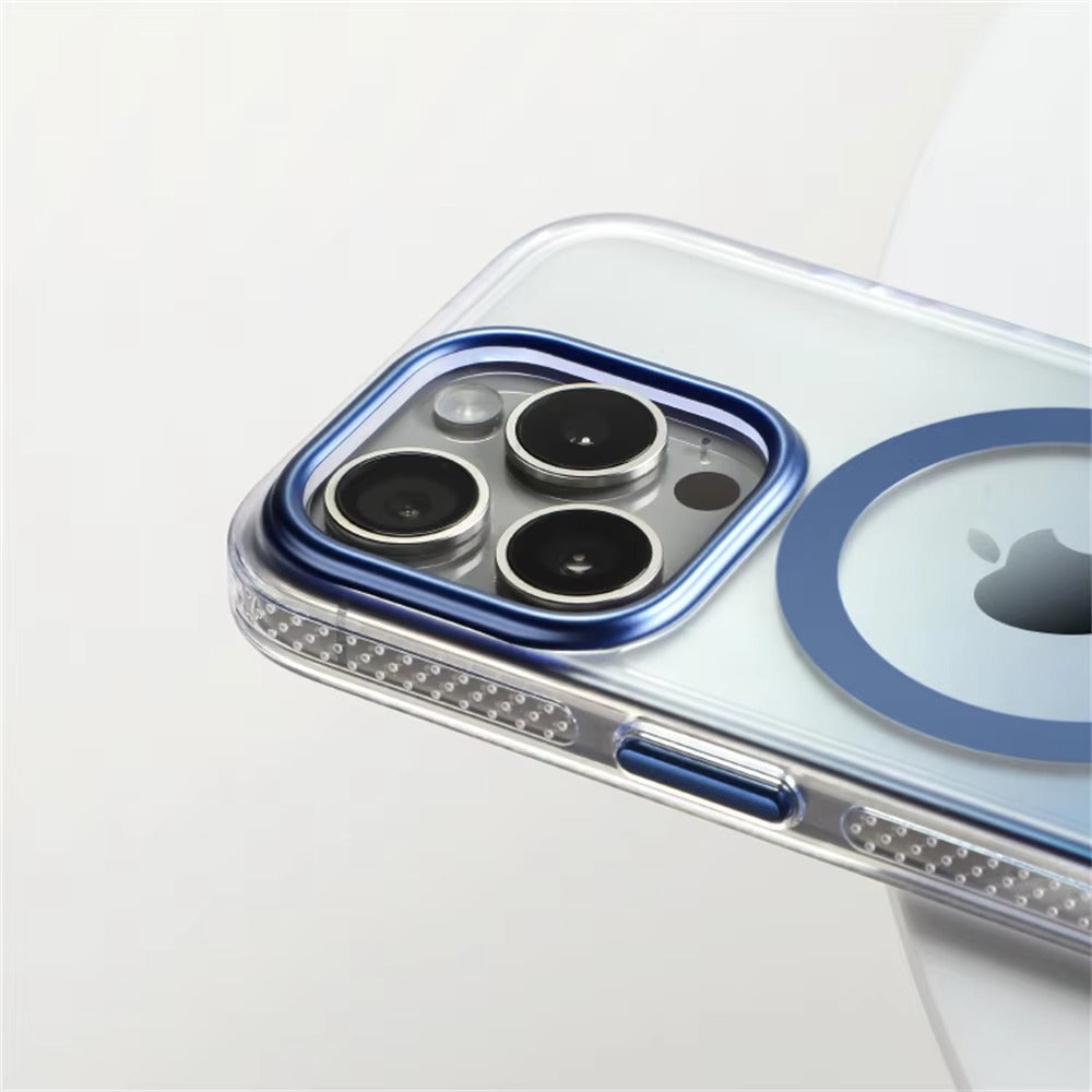 High Quality Apple iPhone Case MagSafe Compatible, Camera Lens & Screen Protection, Ultra Thin Shockproof Magnetic Full All Around Protection Cover with Gradient Bumper & Clear Shell