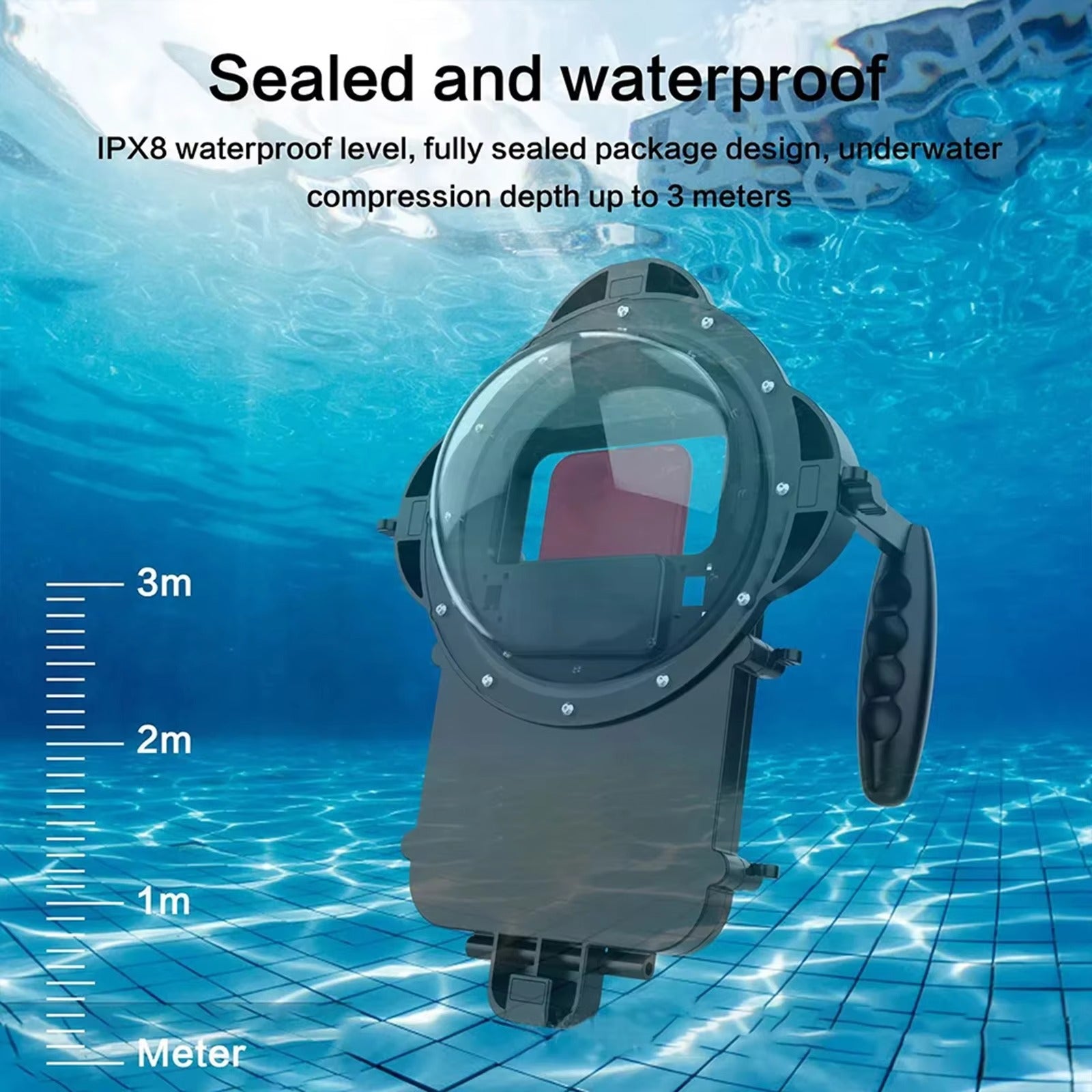 Premium Apple iPhone Case MagSafe Compatible, Camera Lens & Screen Protection, Ultra Thin Shockproof Magnetic Full All Around Protection Cover with Waterproof Dome for Diving Photo