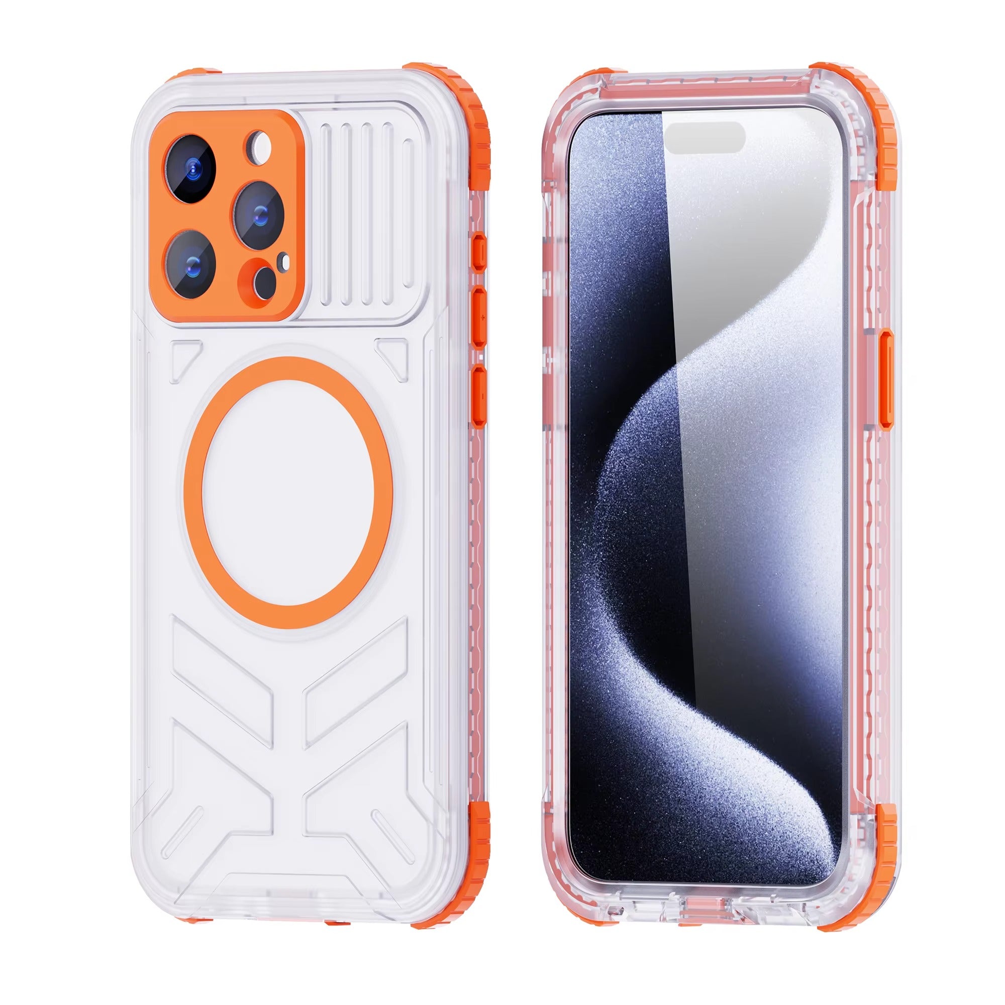Luxury Apple iPhone Case MagSafe Compatible, Camera Lens & Screen Protection, Ultra Thin Shockproof Magnetic Full All Around Protection Cover with IP68 Waterproof Matte Finish