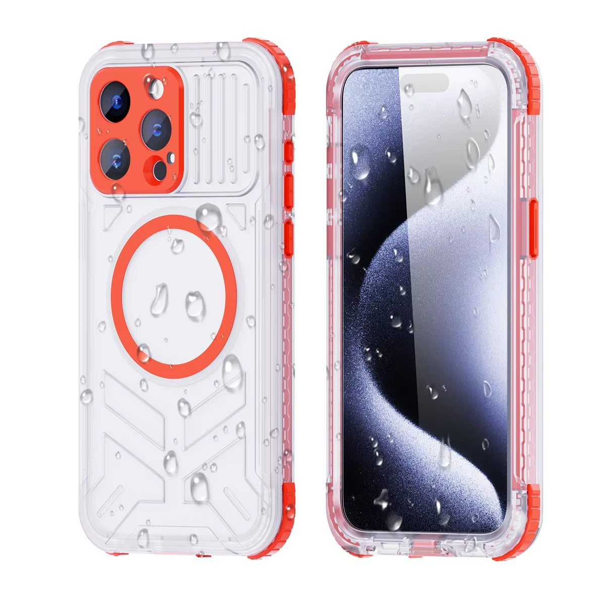 Luxury Apple iPhone Case MagSafe Compatible, Camera Lens & Screen Protection, Ultra Thin Shockproof Magnetic Full All Around Protection Cover with IP68 Waterproof Matte Finish