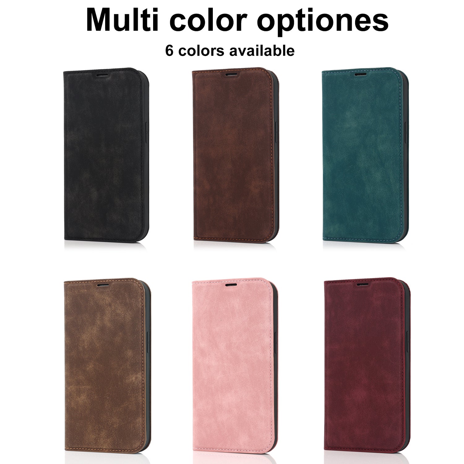 Luxuriöse magnetische Leder-Brieftaschenhülle für das iPhone – MagSafe Kabelloses Laden, Kartensteckplatz, Standfunktion, Premium-Schutz, stilvolle und langlebige Hülle