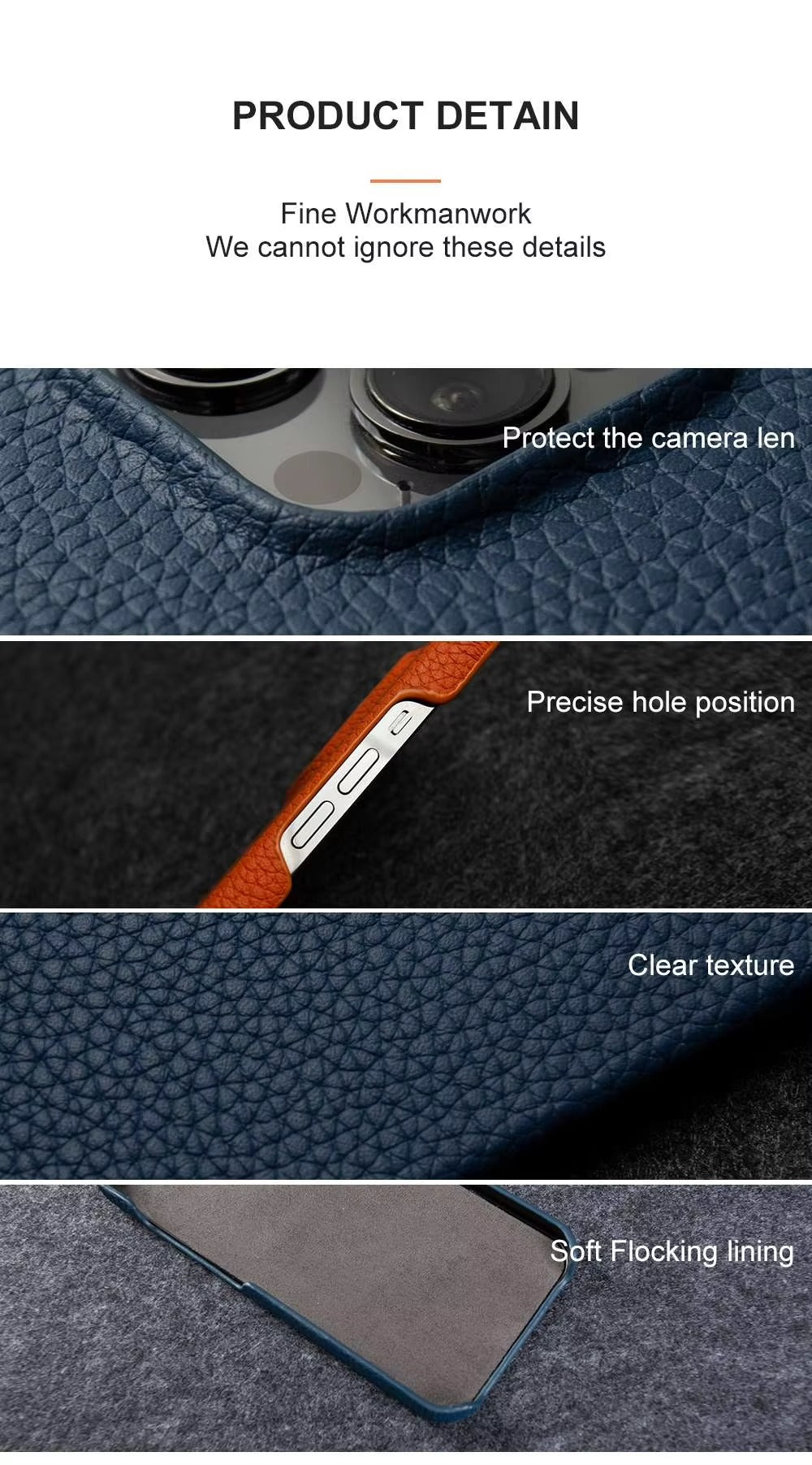 Luxury Natural Cowhide Leather MagSafe iPhone Case – Lychee Texture, Durable & Stylish Phone Back Cover | Case for iPhone