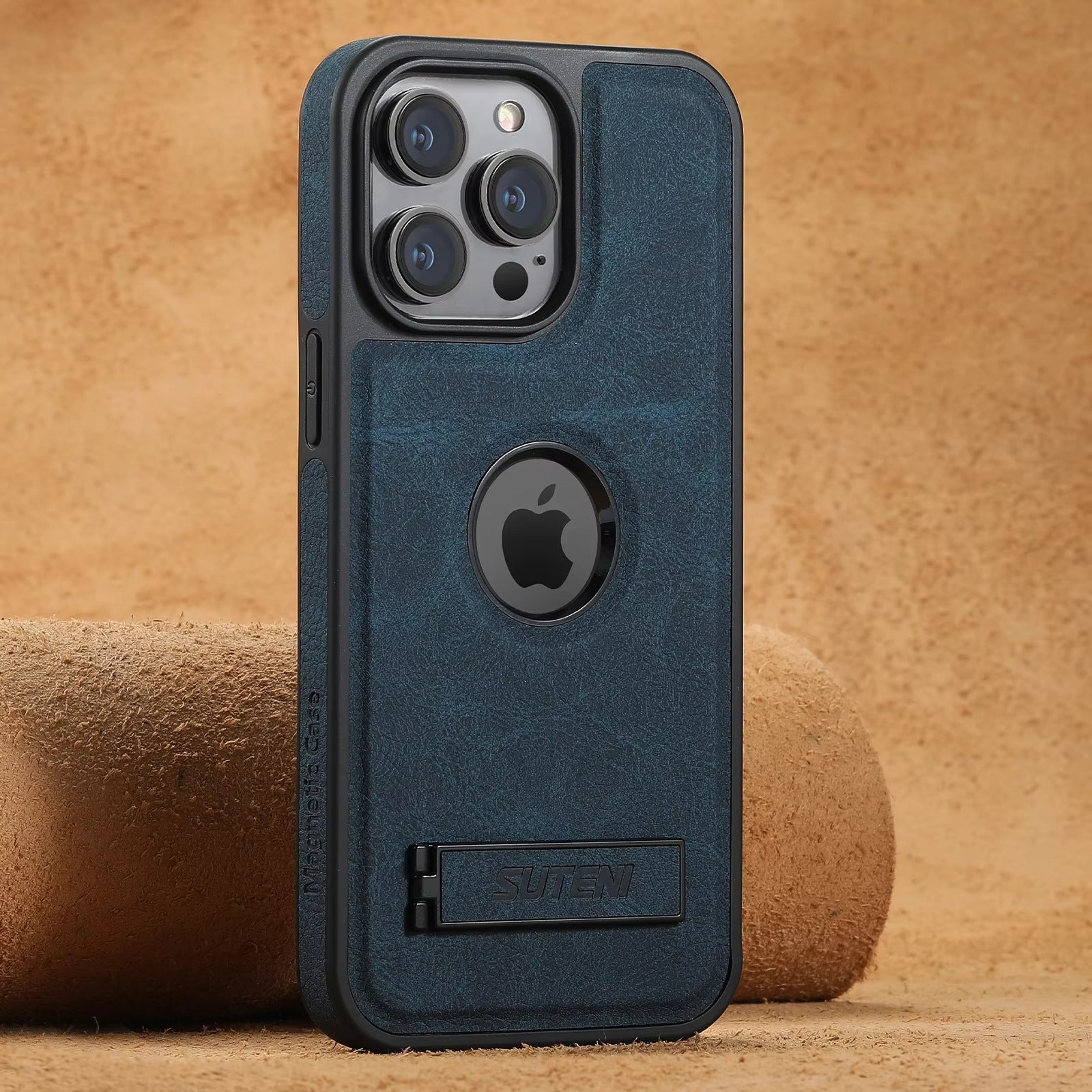 Luxury Apple iPhone Case MagSafe Compatible, Camera Lens Protection, Screen Protection Leather Design, Case for iPhone