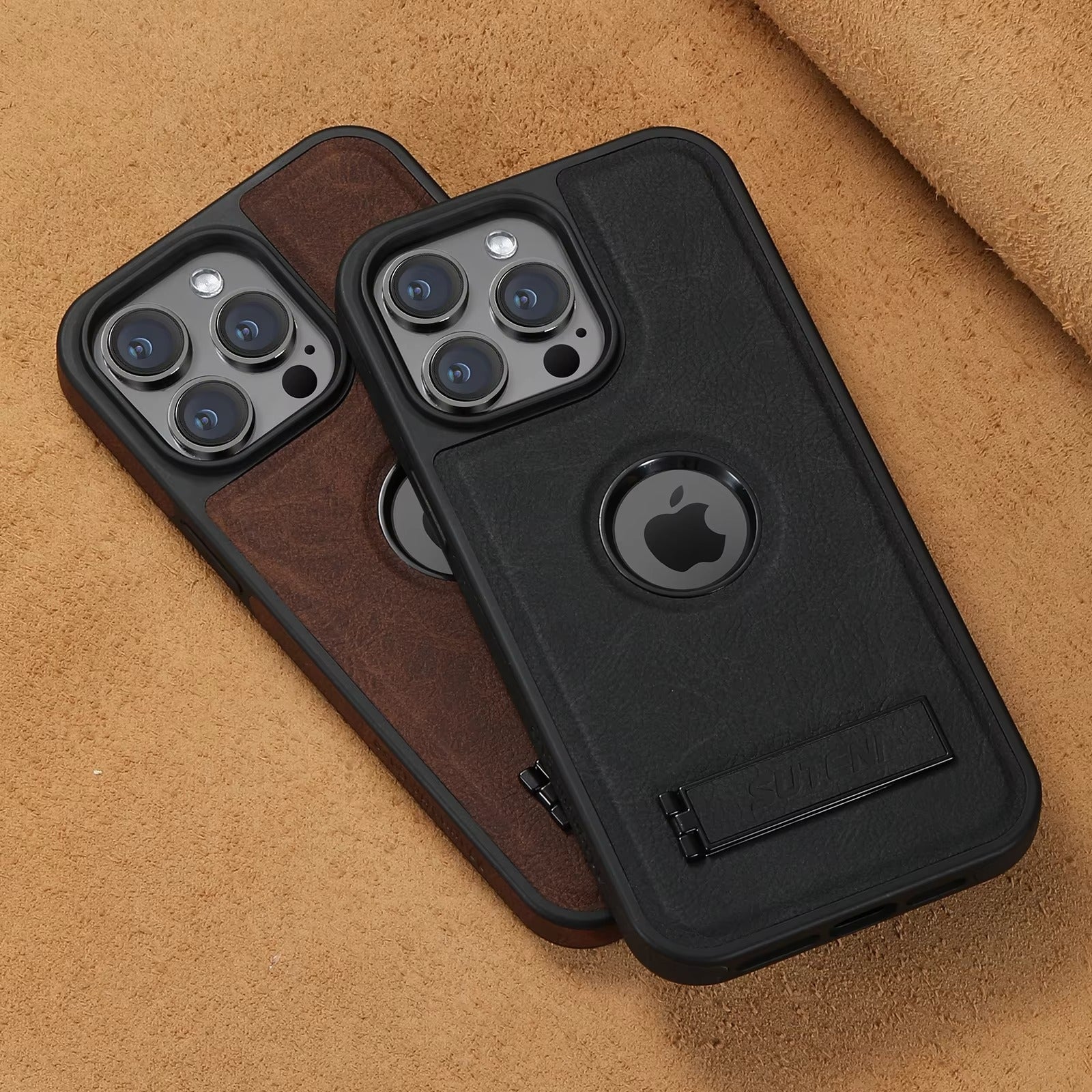 Luxury Apple iPhone Case MagSafe Compatible, Camera Lens Protection, Screen Protection Leather Design, Case for iPhone