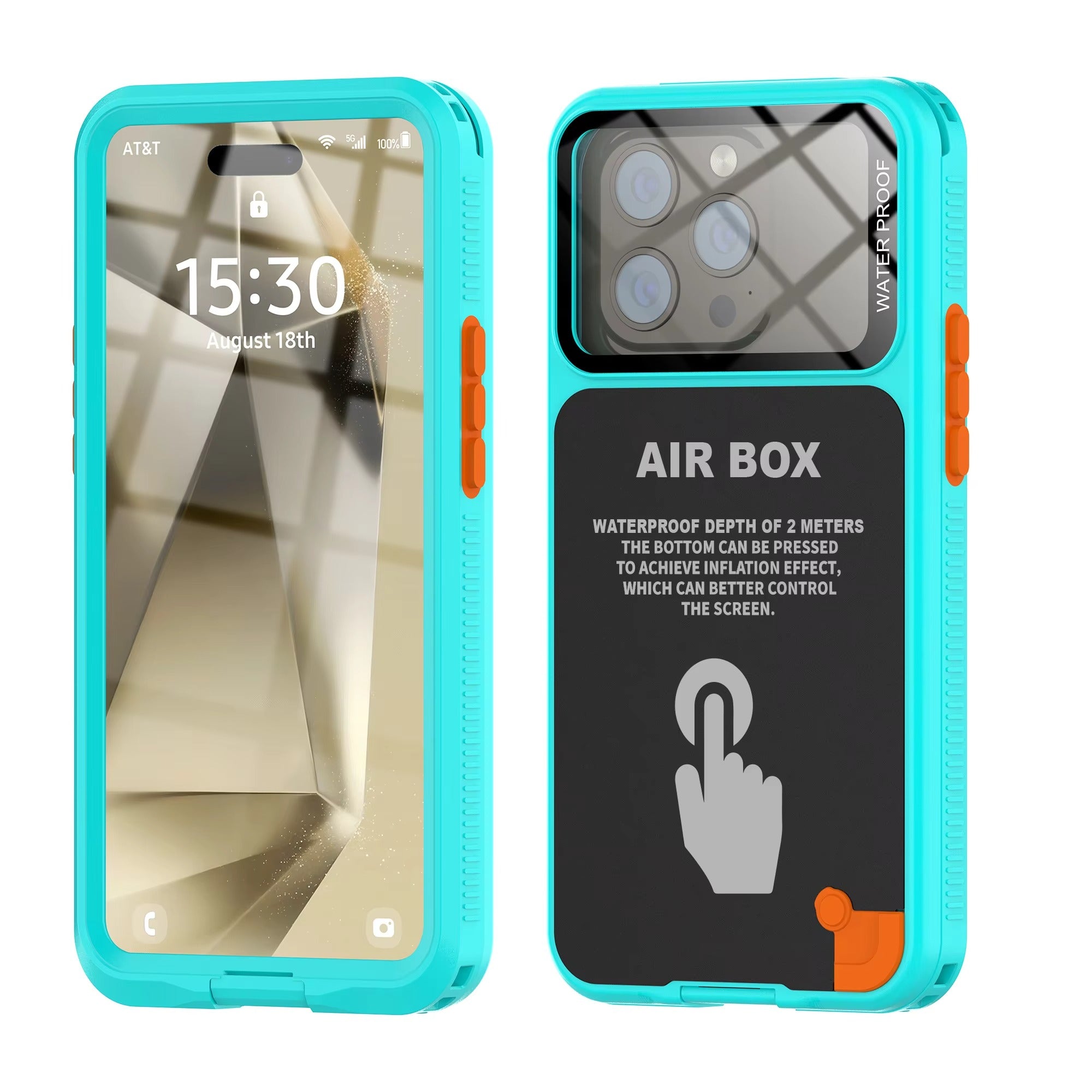 Premium Apple iPhone Case MagSafe Compatible, Camera Lens & Screen Protection, Cover with IP68 5m Waterproof Diving Shell