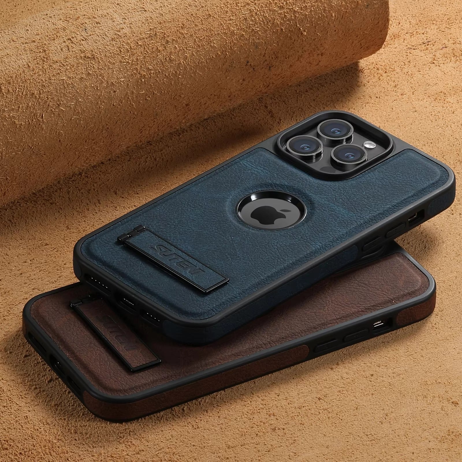 Luxury Apple iPhone Case MagSafe Compatible, Camera Lens Protection, Screen Protection Leather Design, Case for iPhone