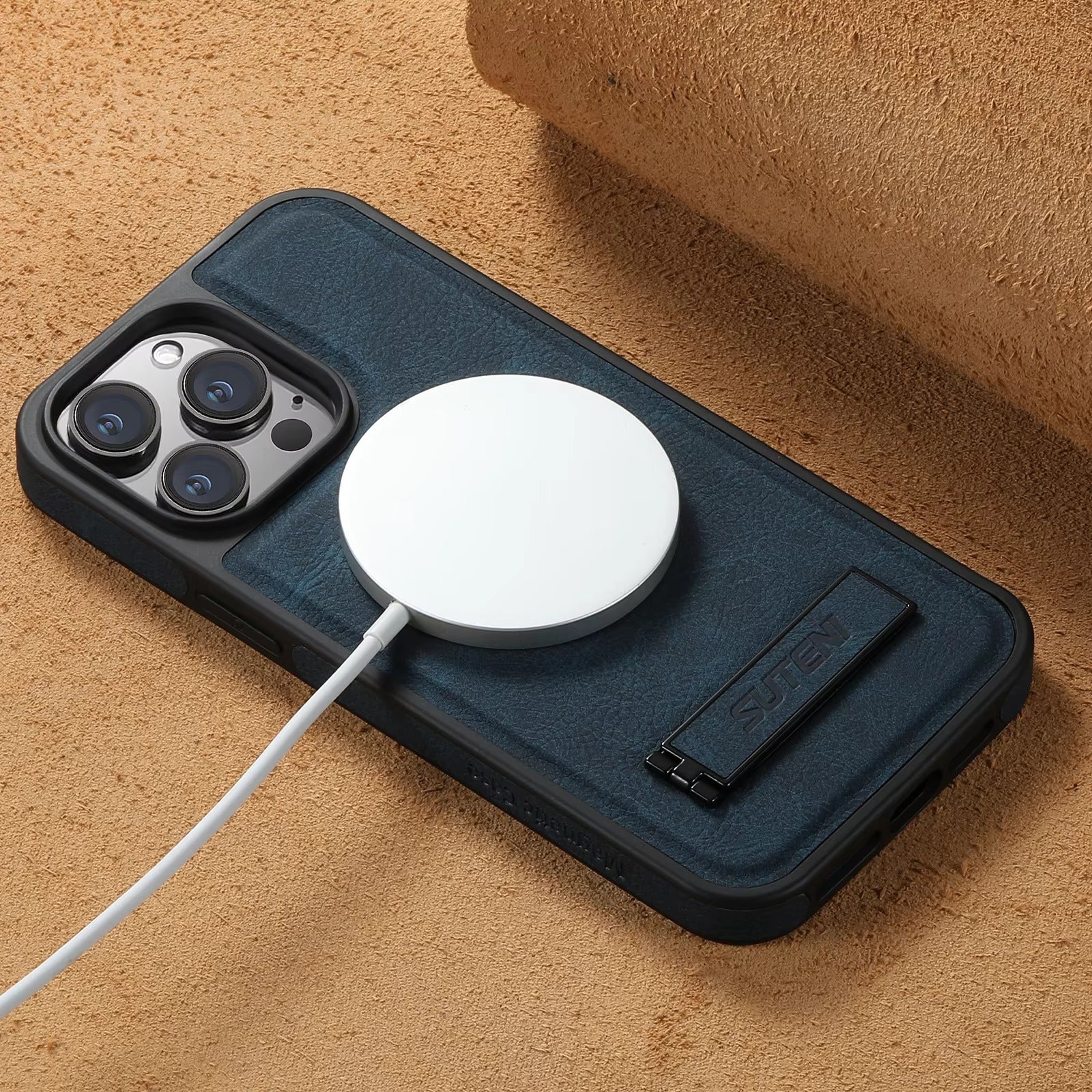 Luxury Apple iPhone Case MagSafe Compatible, Camera Lens Protection, Screen Protection Leather Design, Case for iPhone
