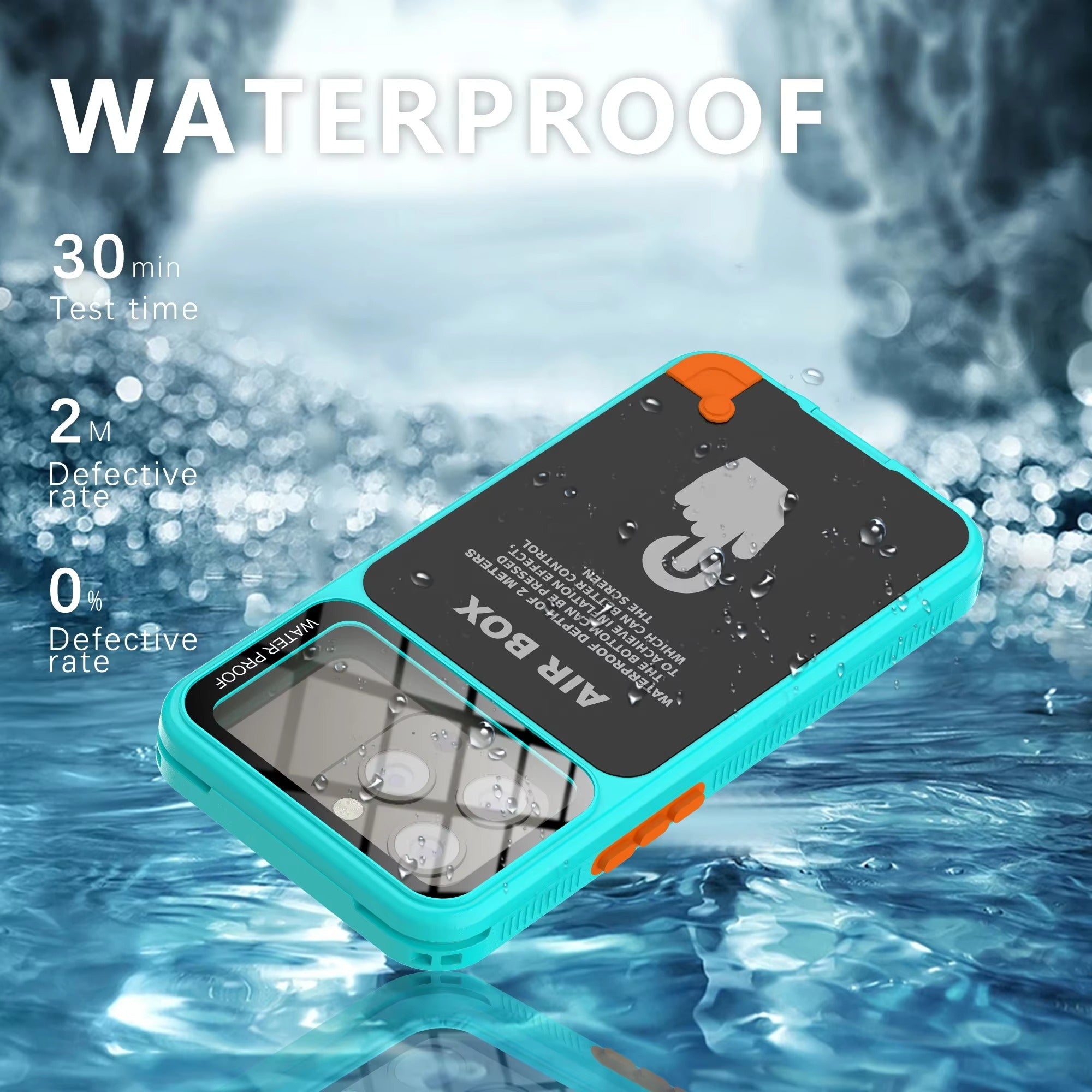 Premium Apple iPhone Case MagSafe Compatible, Camera Lens & Screen Protection, Cover with IP68 5m Waterproof Diving Shell