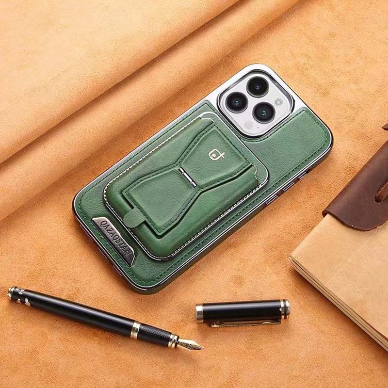 Luxury Leather Wallet Stand iPhone Case – Card Holder, Premium Protection, Durable Flip Cover, and Stylish Design for iPhone Models