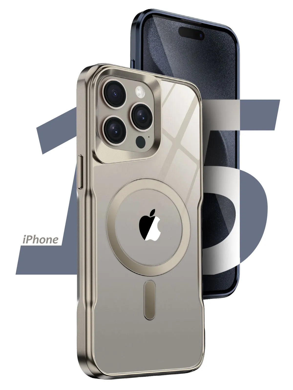 Luxury Plating Frame MagSafe iPhone Case - Magnetic Transparent Cover, Wireless Charging Compatible Case for iPhone