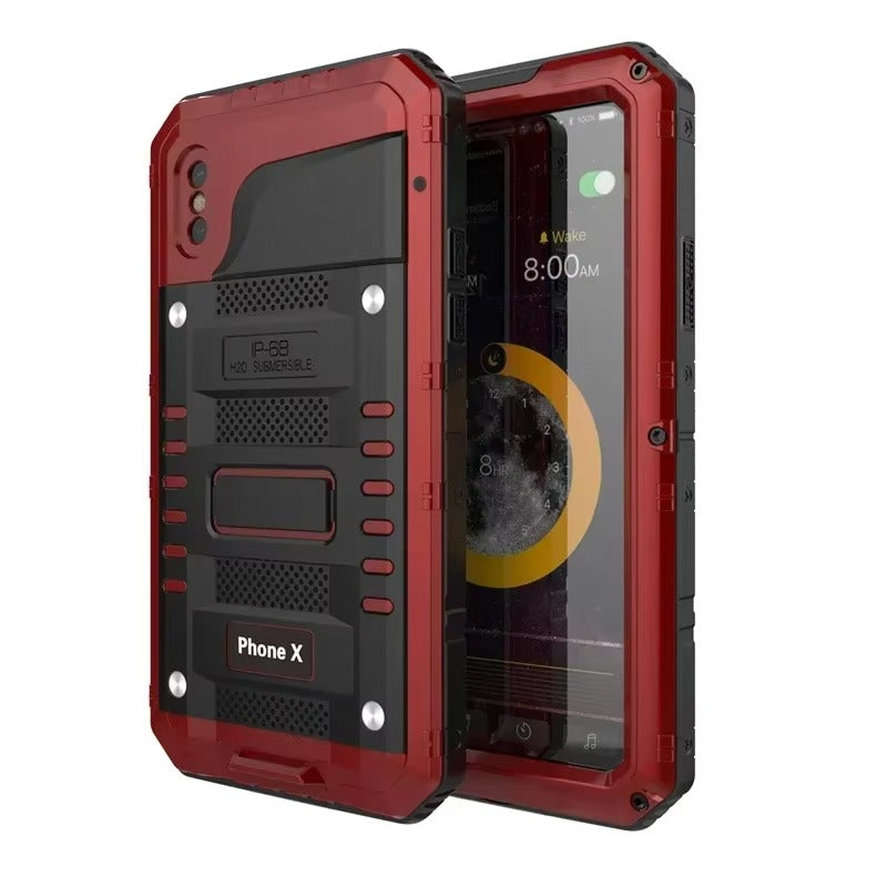 Robust Apple iPhone Case MagSafe Compatible, Camera Lens & Screen Protection, Cover with IP68 Heavy Duty Metal Armor