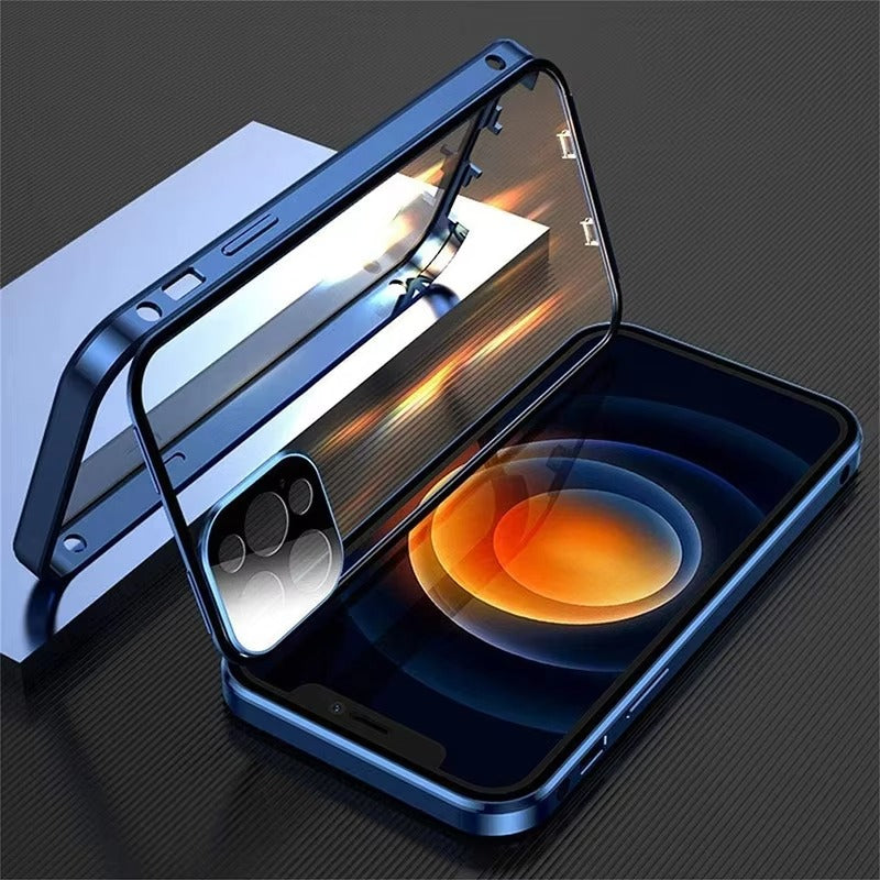 Luxury Apple iPhone Case MagSafe Compatible, Camera Lens & Screen Protection,  Cover with Double-Sided Glass Design