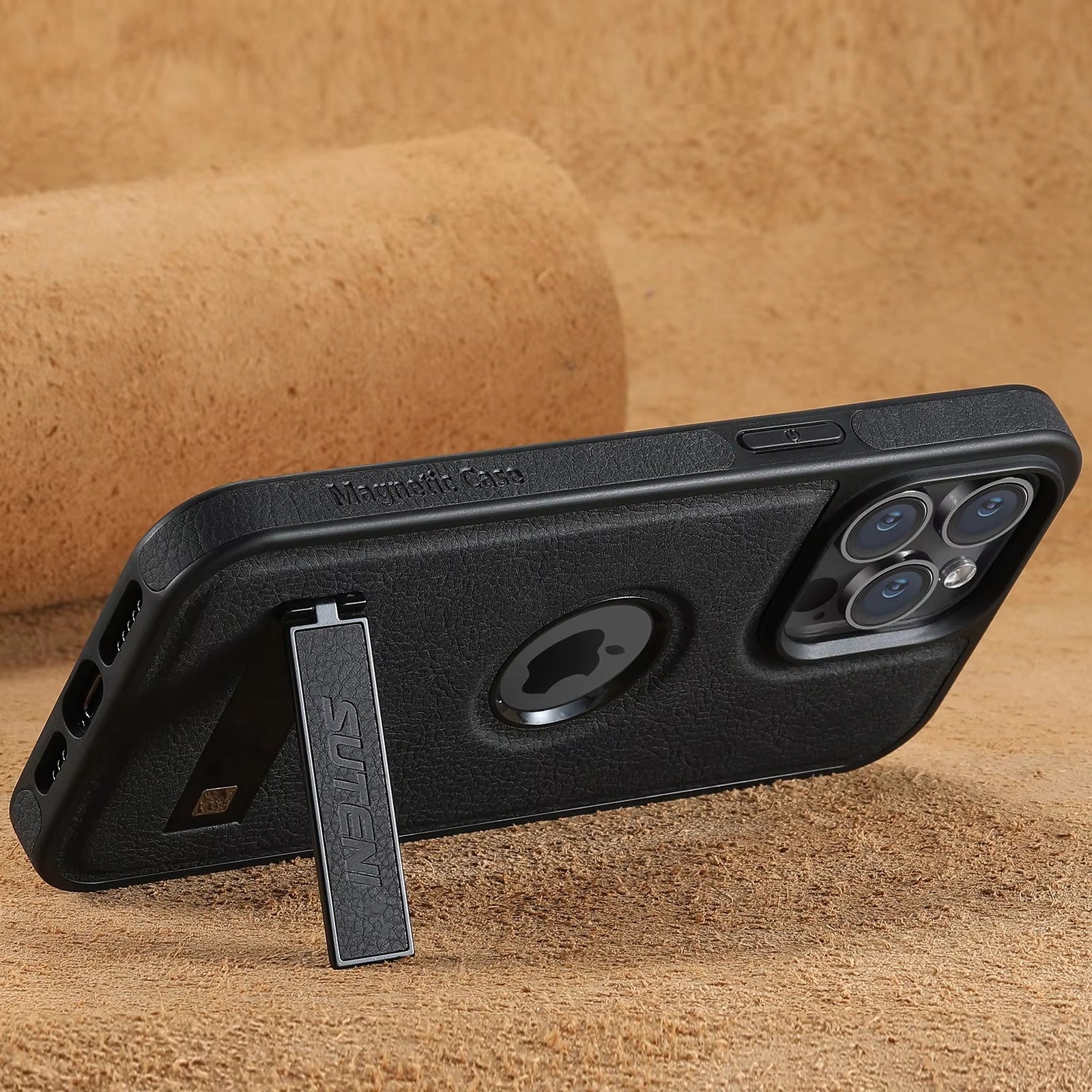 Luxury Apple iPhone Case MagSafe Compatible, Camera Lens Protection, Screen Protection Leather Design, Case for iPhone